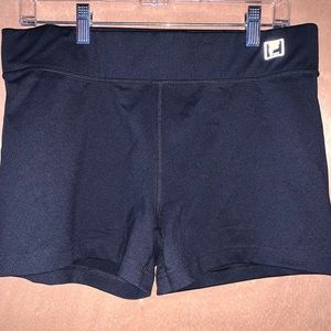 Fila Black Womens Biker Sport Shorts Size L